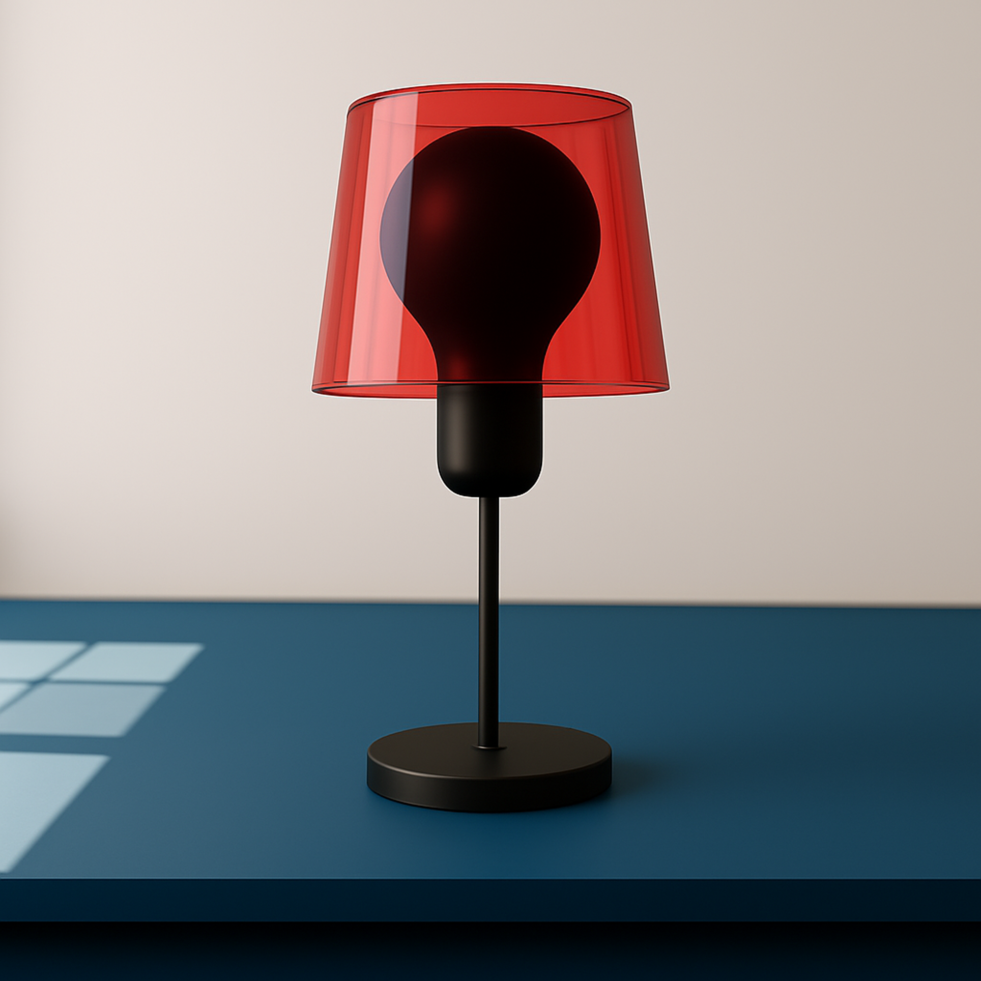 Lampe rouge à lumière noir